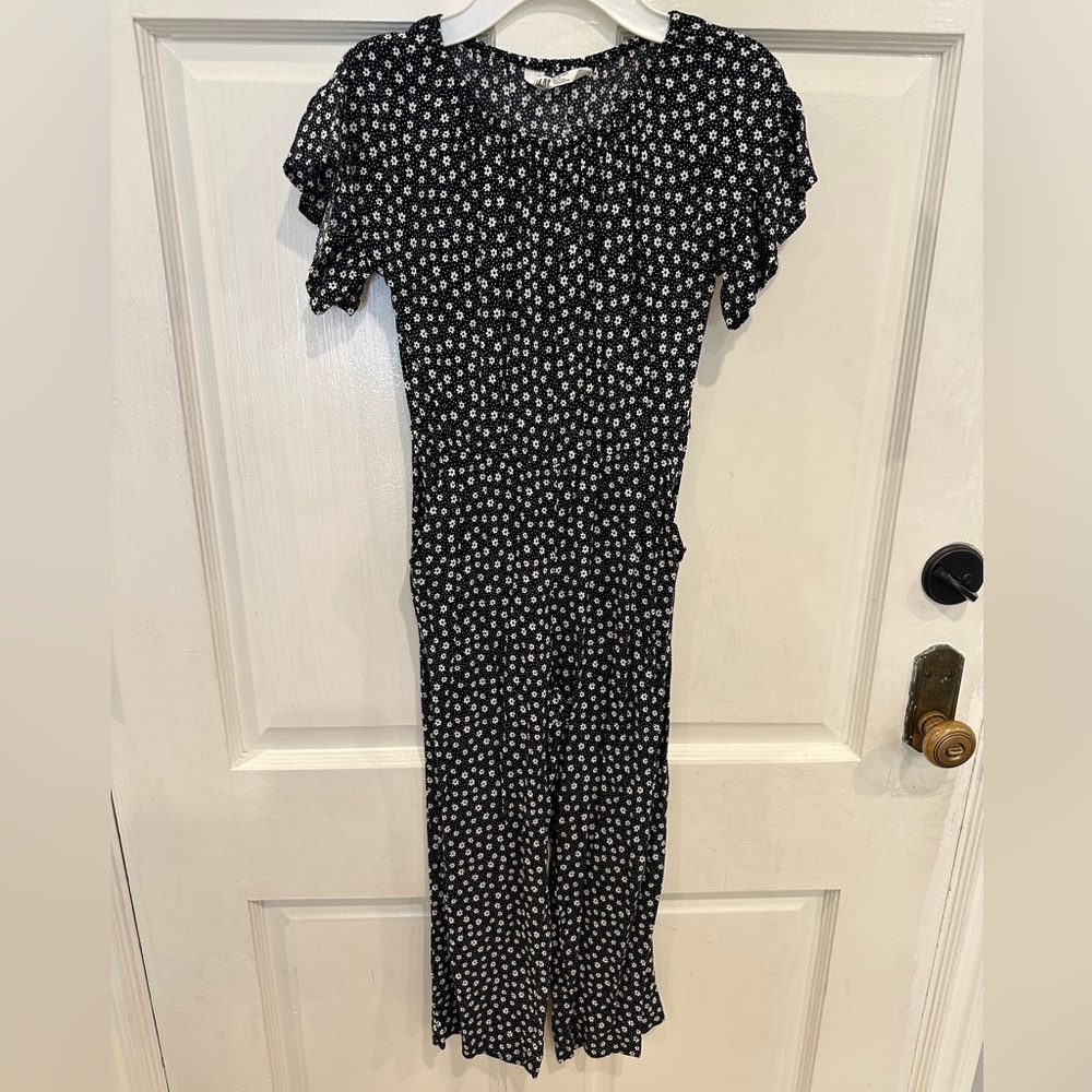 H&M Girls Floral Pant Dress Size 7